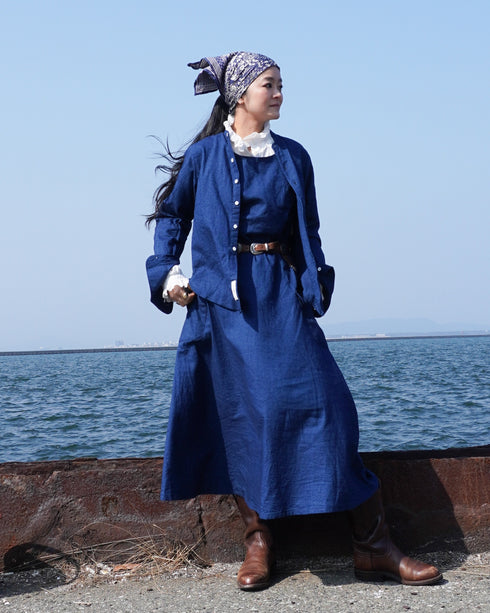 "3月4日 (水) 21:00〜販売開始" INDIGO Racerback Dress