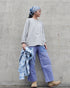 Raffy Cotton Ease Long Sleeve Tee / White・Gray・Black