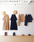 Linen Cotton Tuck Pants / Beige・Navy