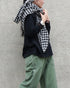 Wool Check Square Stole / Gingham Check・Small Check