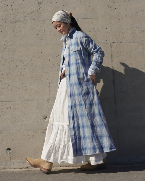 INDIGO Ombre Western Shirt Dress
