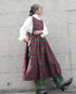 Nel Check Apron Dress / Black Watch・Red Check