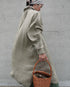 Linen Tuck Shirt Dress / Khakibeige・Frenchblue