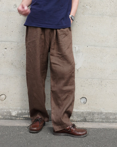 Linen Ease Pants / Natural・Brown・Black