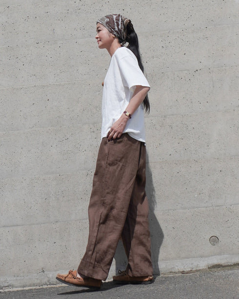 Linen Ease Pants / Natural・Brown・Black