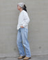Raffy Cotton Ease Long Sleeve Tee / White・Gray・Black