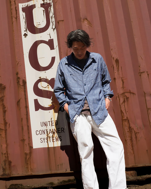 INDIGO Chambray Work Shirt / Blue・Navy