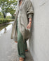 Linen Tuck Shirt Dress / Khakibeige・Frenchblue