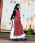 Tuck Tiered Skirt / White・Black