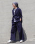 Linen Cotton Tuck Pants / Beige・Navy