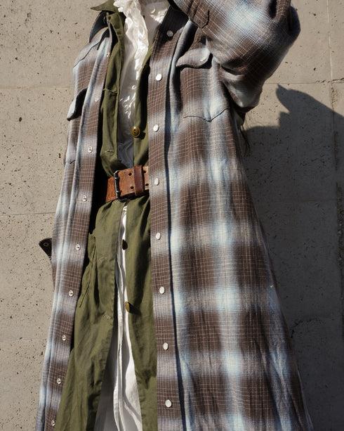 INDIGO Ombre Western Shirt Dress