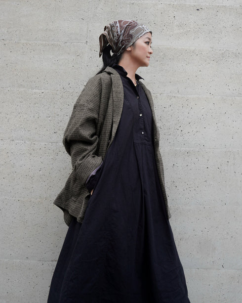 Heirloom Collar Dress / White・Black