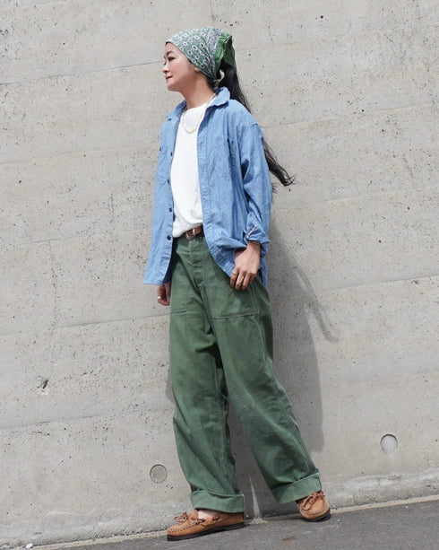 INDIGO Chambray Work Shirt / Blue・Navy