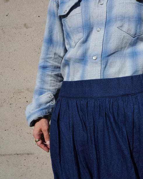 INDIGO Gathered Skirt
