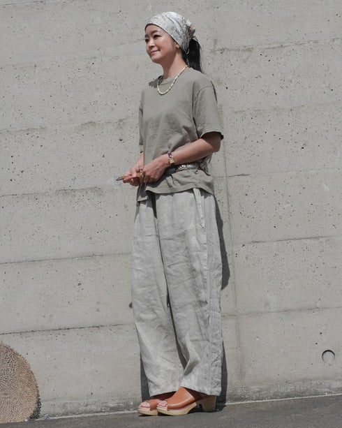 Linen Ease Pants / Natural・Brown・Black