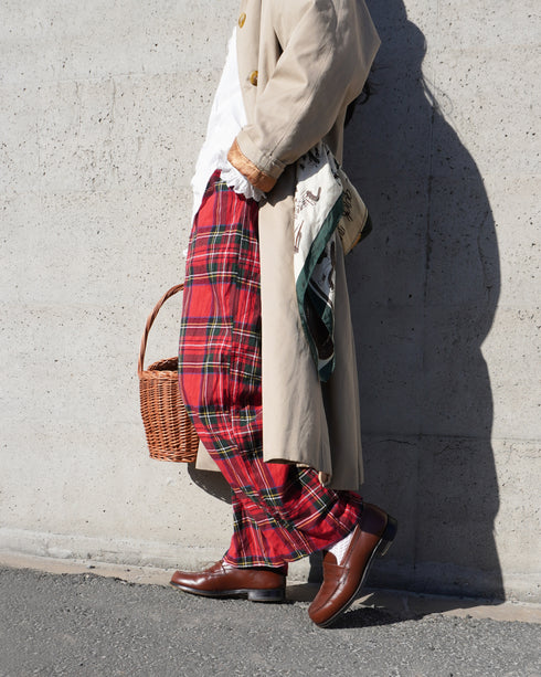 〈再入荷〉INDIGO Tartan Ease Pants / Red・Blue