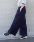 Linen Cotton Tuck Pants / Beige・Navy