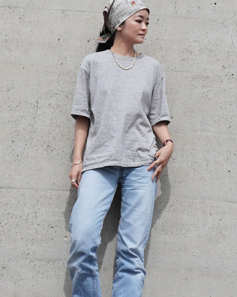 Raffy Cotton Ease Tee / White・Gray・Khaki
