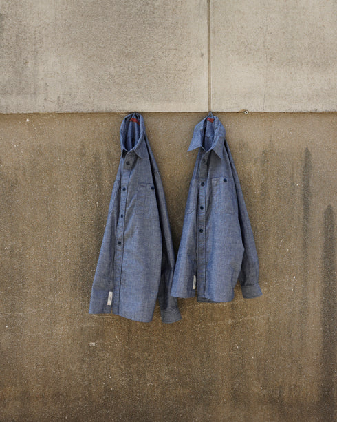INDIGO Chambray Work Shirt / Blue・Navy