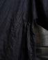 Linen Gather Dress / White・Black