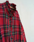 〈予約〉INDIGO Tartan Frill Tuck Blouse / Red・Blue