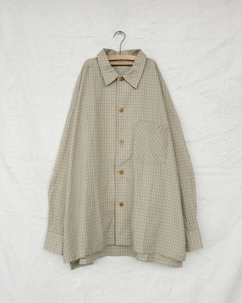 Dobby Check Over Shirt / Beige・Blue・Charcoal
