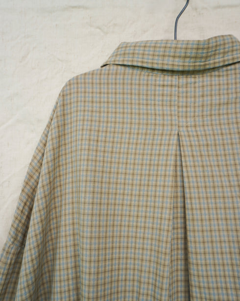 Dobby Check Over Shirt / Beige・Blue・Charcoal