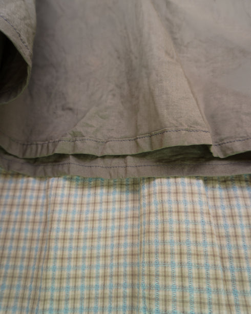 Dobby Check Frill Skirt / Beige・Blue・Charcoal
