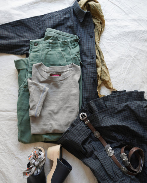 Raffy Cotton Ease Tee / White・Gray・Khaki