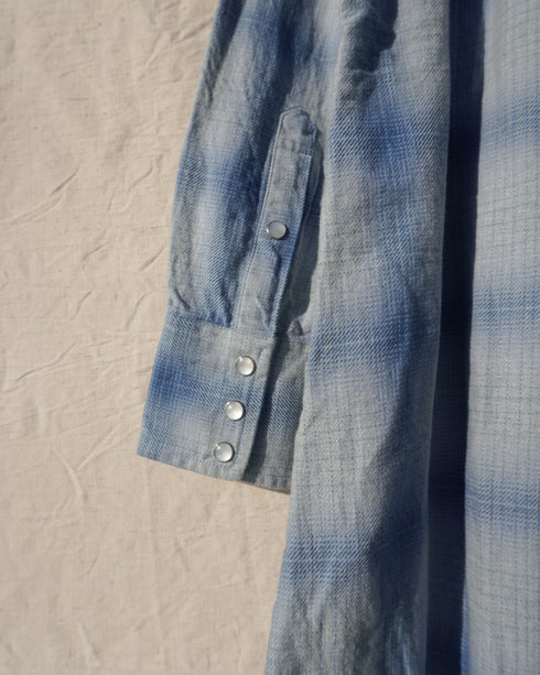 INDIGO Ombre Western Shirt Dress