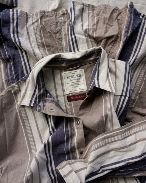 BasShu × Dopple&Scent Gathered Shirt Dress / BROWN