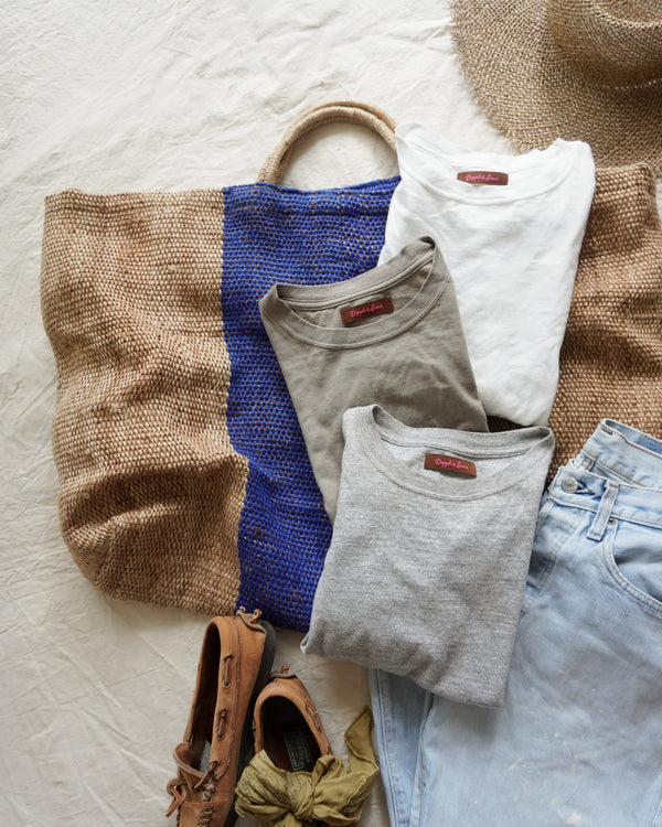 Raffy Cotton Ease Tee / White・Gray・Khaki