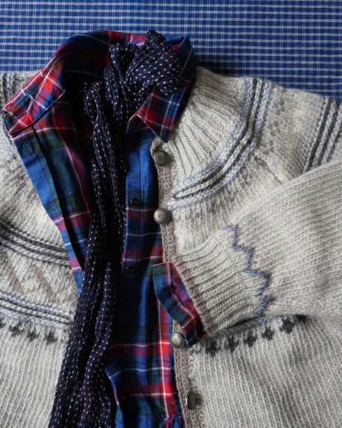 Nordic Knit Cardigan / Gray
