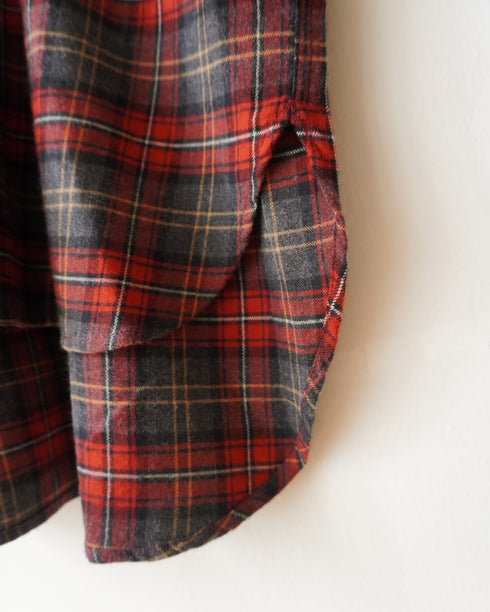 Nel Check Over Shirt / Black Watch・Red Check