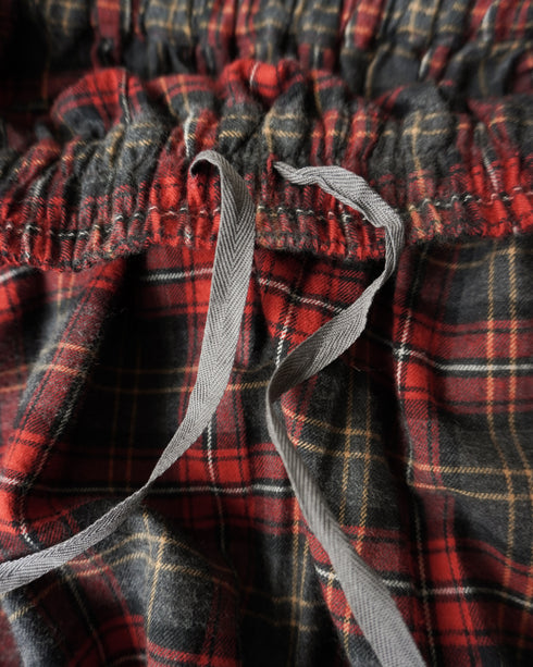 Nel Check Gathered Skirt / Black Watch・Red Check