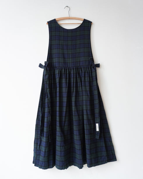 Nel Check Apron Dress / Black Watch・Red Check