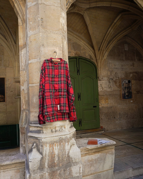 INDIGO Tartan Over Shirt / Red・Blue