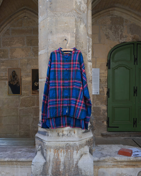 INDIGO Tartan Over Shirt / Red・Blue