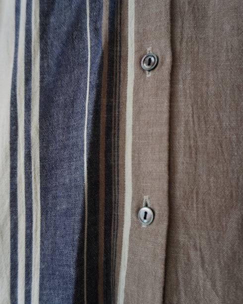 BasShu × Dopple&Scent Gathered Shirt Dress / BROWN