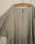 Linen Gather Dress / Khakibeige・Frenchblue