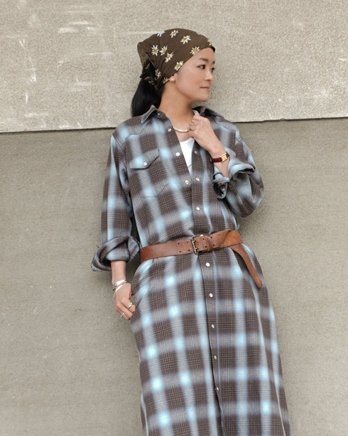 INDIGO Ombre Western Shirt Dress