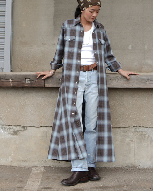 INDIGO Ombre Western Shirt Dress