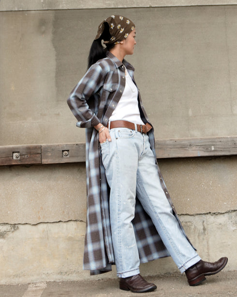 INDIGO Ombre Western Shirt Dress