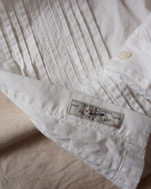 Heirloom Pintuck Lace Blouse / White
