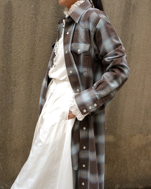 INDIGO Ombre Western Shirt Dress