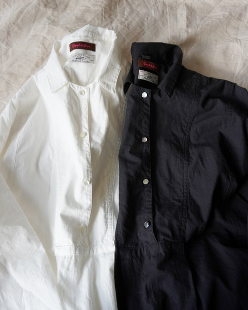 Heirloom Collar Dress / White・Black