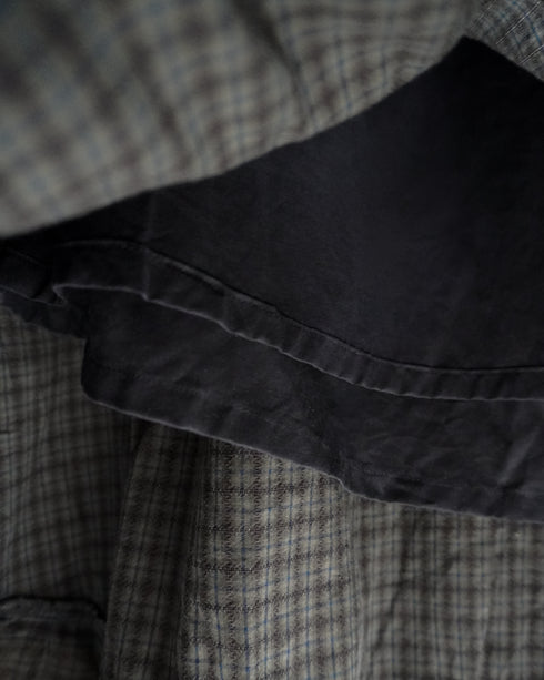 Dobby Check Frill Skirt / Beige・Blue・Charcoal