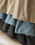 Dobby Check Frill Skirt / Beige・Blue・Charcoal