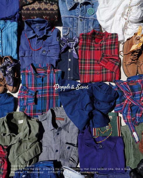 INDIGO Tartan Apron Dress / Red・Blue