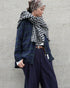 Wool Check Square Stole / Gingham Check・Small Check